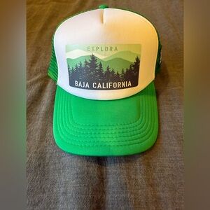 Green and White Baja California Trucker Hat